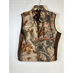 Game Winner Womens 2XL Fleece Camo Vest Full Zip Hunting Realtree Pink Trim